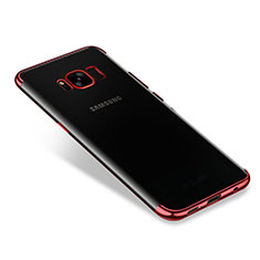 Silikon Schutzhülle Ultra Dünn Tasche Durchsichtig Transparent H01 für Samsung Galaxy S8 Plus Rot