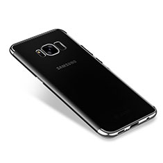 Silikon Schutzhülle Ultra Dünn Tasche Durchsichtig Transparent H01 für Samsung Galaxy S8 Plus Silber