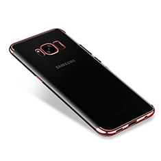 Silikon Schutzhülle Ultra Dünn Tasche Durchsichtig Transparent H01 für Samsung Galaxy S8 Rosegold