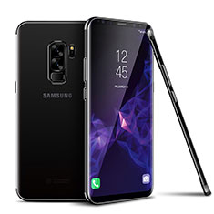 Silikon Schutzhülle Ultra Dünn Tasche Durchsichtig Transparent H01 für Samsung Galaxy S9 Plus Schwarz