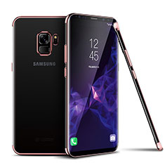 Silikon Schutzhülle Ultra Dünn Tasche Durchsichtig Transparent H01 für Samsung Galaxy S9 Rosa