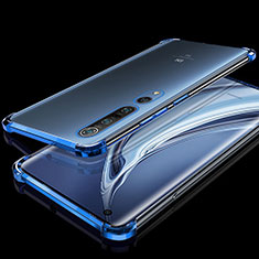 Silikon Schutzhülle Ultra Dünn Tasche Durchsichtig Transparent H01 für Xiaomi Mi 10 Pro Blau