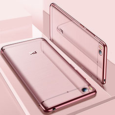Silikon Schutzhülle Ultra Dünn Tasche Durchsichtig Transparent H01 für Xiaomi Mi 5S 4G Rosegold