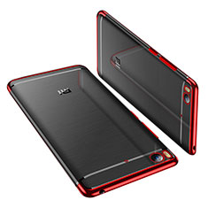 Silikon Schutzhülle Ultra Dünn Tasche Durchsichtig Transparent H01 für Xiaomi Mi 5S 4G Rot