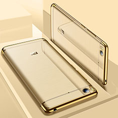 Silikon Schutzhülle Ultra Dünn Tasche Durchsichtig Transparent H01 für Xiaomi Mi 5S Gold