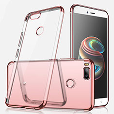 Silikon Schutzhülle Ultra Dünn Tasche Durchsichtig Transparent H01 für Xiaomi Mi 5X Rosegold
