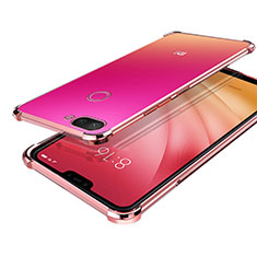 Silikon Schutzhülle Ultra Dünn Tasche Durchsichtig Transparent H01 für Xiaomi Mi 8 Lite Rosegold