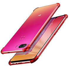 Silikon Schutzhülle Ultra Dünn Tasche Durchsichtig Transparent H01 für Xiaomi Mi 8 Lite Rot