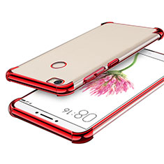 Silikon Schutzhülle Ultra Dünn Tasche Durchsichtig Transparent H01 für Xiaomi Mi Max Rot