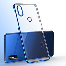 Silikon Schutzhülle Ultra Dünn Tasche Durchsichtig Transparent H01 für Xiaomi Mi Mix 3 Blau