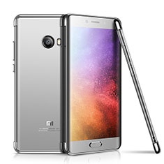 Silikon Schutzhülle Ultra Dünn Tasche Durchsichtig Transparent H01 für Xiaomi Mi Note 2 Silber