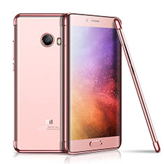 Silikon Schutzhülle Ultra Dünn Tasche Durchsichtig Transparent H01 für Xiaomi Mi Note 2 Special Edition Rosegold
