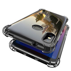 Silikon Schutzhülle Ultra Dünn Tasche Durchsichtig Transparent H01 für Xiaomi Redmi 6 Pro Grau