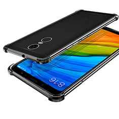 Silikon Schutzhülle Ultra Dünn Tasche Durchsichtig Transparent H01 für Xiaomi Redmi Note 5 Indian Version Schwarz