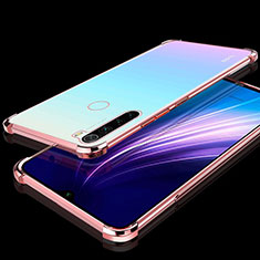 Silikon Schutzhülle Ultra Dünn Tasche Durchsichtig Transparent H01 für Xiaomi Redmi Note 8 (2021) Rosegold