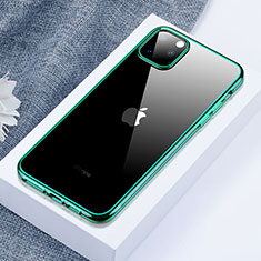Silikon Schutzhülle Ultra Dünn Tasche Durchsichtig Transparent H02 für Apple iPhone 11 Pro Max Grün