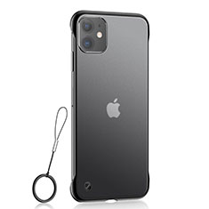 Silikon Schutzhülle Ultra Dünn Tasche Durchsichtig Transparent H02 für Apple iPhone 11 Schwarz
