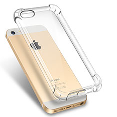 Silikon Schutzhülle Ultra Dünn Tasche Durchsichtig Transparent H02 für Apple iPhone 5S Klar