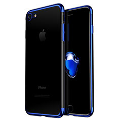 Silikon Schutzhülle Ultra Dünn Tasche Durchsichtig Transparent H02 für Apple iPhone 6S Plus Blau