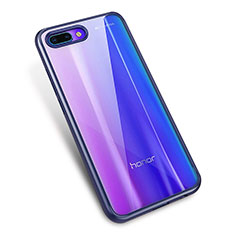 Silikon Schutzhülle Ultra Dünn Tasche Durchsichtig Transparent H02 für Huawei Honor 10 Blau