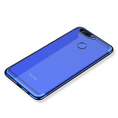 Silikon Schutzhülle Ultra Dünn Tasche Durchsichtig Transparent H02 für Huawei Honor 8 Pro Blau