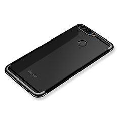 Silikon Schutzhülle Ultra Dünn Tasche Durchsichtig Transparent H02 für Huawei Honor 8 Pro Schwarz