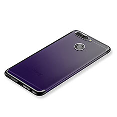 Silikon Schutzhülle Ultra Dünn Tasche Durchsichtig Transparent H02 für Huawei Honor 8 Pro Violett