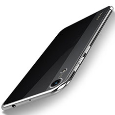 Silikon Schutzhülle Ultra Dünn Tasche Durchsichtig Transparent H02 für Huawei Honor 8A Silber