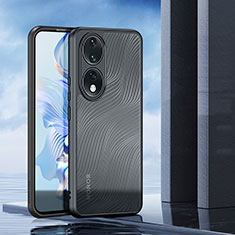 Silikon Schutzhülle Ultra Dünn Tasche Durchsichtig Transparent H02 für Huawei Honor 90 5G Schwarz