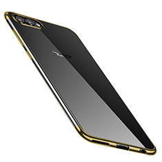 Silikon Schutzhülle Ultra Dünn Tasche Durchsichtig Transparent H02 für Huawei Honor V10 Gold
