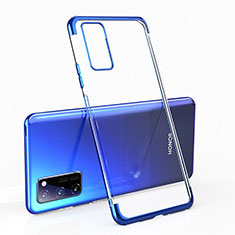 Silikon Schutzhülle Ultra Dünn Tasche Durchsichtig Transparent H02 für Huawei Honor V30 5G Blau
