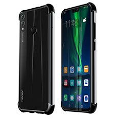 Silikon Schutzhülle Ultra Dünn Tasche Durchsichtig Transparent H02 für Huawei Honor View 10 Lite Schwarz