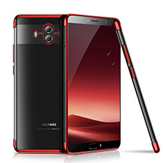 Silikon Schutzhülle Ultra Dünn Tasche Durchsichtig Transparent H02 für Huawei Mate 10 Rot