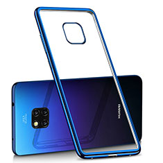 Silikon Schutzhülle Ultra Dünn Tasche Durchsichtig Transparent H02 für Huawei Mate 20 Pro Blau