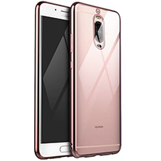 Silikon Schutzhülle Ultra Dünn Tasche Durchsichtig Transparent H02 für Huawei Mate 9 Pro Rosegold