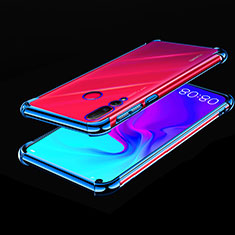Silikon Schutzhülle Ultra Dünn Tasche Durchsichtig Transparent H02 für Huawei Nova 4 Blau