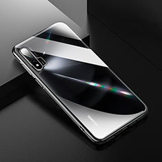 Silikon Schutzhülle Ultra Dünn Tasche Durchsichtig Transparent H02 für Huawei Nova 6 5G Schwarz