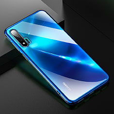 Silikon Schutzhülle Ultra Dünn Tasche Durchsichtig Transparent H02 für Huawei Nova 6 Blau