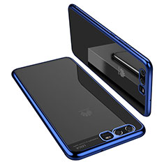 Silikon Schutzhülle Ultra Dünn Tasche Durchsichtig Transparent H02 für Huawei P10 Blau