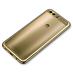 Silikon Schutzhülle Ultra Dünn Tasche Durchsichtig Transparent H02 für Huawei P10 Gold