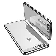 Silikon Schutzhülle Ultra Dünn Tasche Durchsichtig Transparent H02 für Huawei P10 Silber