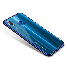 Silikon Schutzhülle Ultra Dünn Tasche Durchsichtig Transparent H02 für Huawei P20 Lite Blau