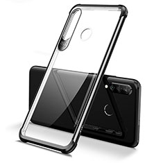 Silikon Schutzhülle Ultra Dünn Tasche Durchsichtig Transparent H02 für Huawei P30 Lite Schwarz