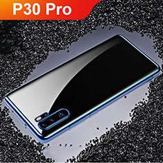 Silikon Schutzhülle Ultra Dünn Tasche Durchsichtig Transparent H02 für Huawei P30 Pro New Edition Blau