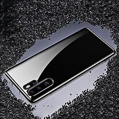 Silikon Schutzhülle Ultra Dünn Tasche Durchsichtig Transparent H02 für Huawei P30 Pro Schwarz