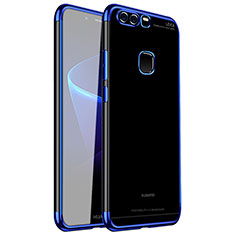 Silikon Schutzhülle Ultra Dünn Tasche Durchsichtig Transparent H02 für Huawei P9 Blau