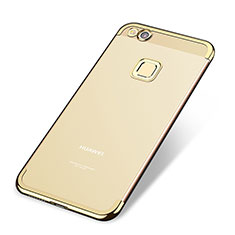 Silikon Schutzhülle Ultra Dünn Tasche Durchsichtig Transparent H02 für Huawei P9 Lite (2017) Gold