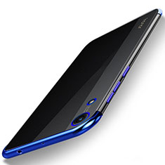 Silikon Schutzhülle Ultra Dünn Tasche Durchsichtig Transparent H02 für Huawei Y6 (2019) Blau