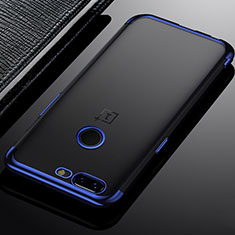 Silikon Schutzhülle Ultra Dünn Tasche Durchsichtig Transparent H02 für OnePlus 5T A5010 Blau