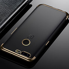 Silikon Schutzhülle Ultra Dünn Tasche Durchsichtig Transparent H02 für OnePlus 5T A5010 Gold
